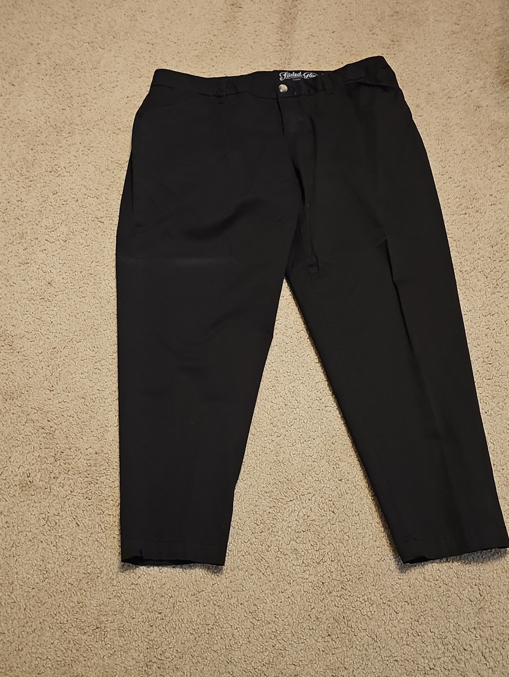 Faded Glory Black Straight-Leg Women's Trousers